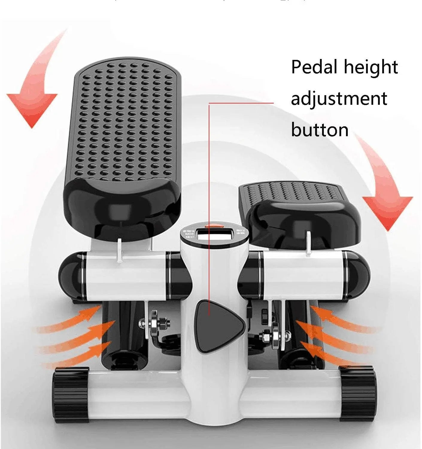 MYHEART Twist Stepper Machine with Resistance Bands, LCD Monitor, Tone Your Buttocks, Legs, Thighs, Waist, and More - Compact and Portable 2-in-1 Mini Stepper with Adjustable Resistance