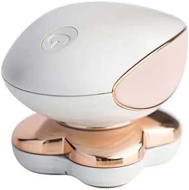 White and rose gold electronic device on a white background