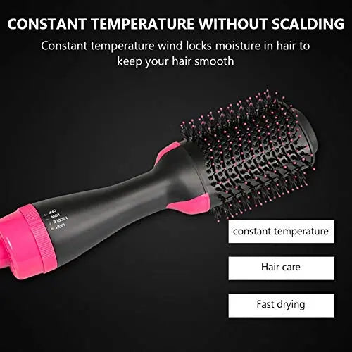 3-in-1 Hair Dryer Brush, Negative Ion, 1000W
