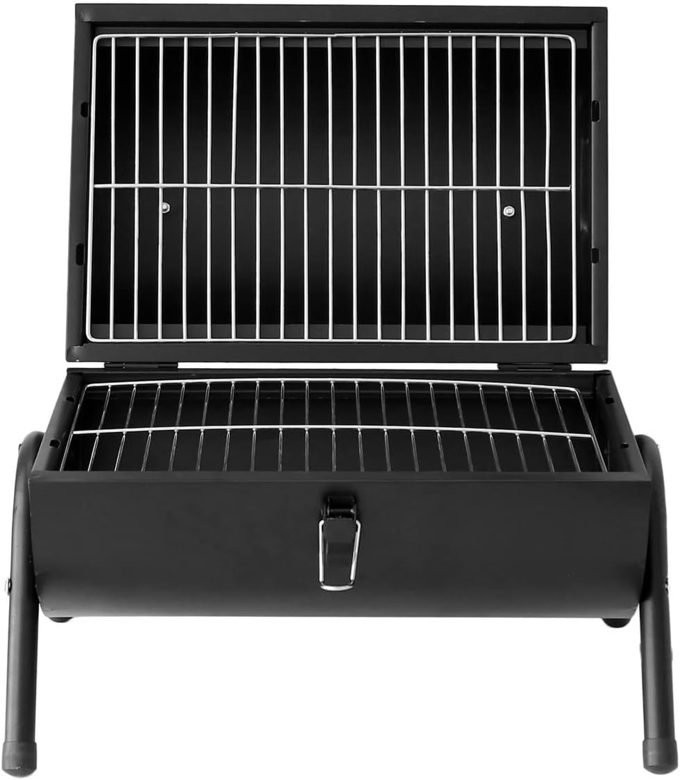 Portable Round Top Lightweight Barbecue Grill with 3-Piece Tool Set | Outdoor Steel BBQ for Garden, Camping & Picnic | Durable Tabletop Grill UAE