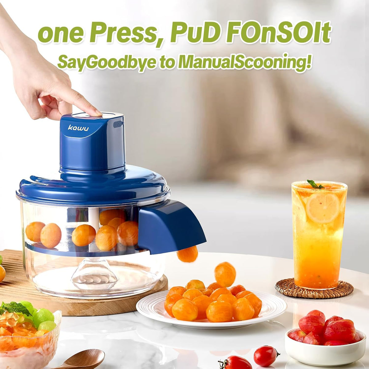 Kawu Electric Grape Peeling Machine, Portable Automatic Garlic Peeler Machine with 5 Blades, USB Rechargeable, Smart Fruit Machine Remover Tool for Small...