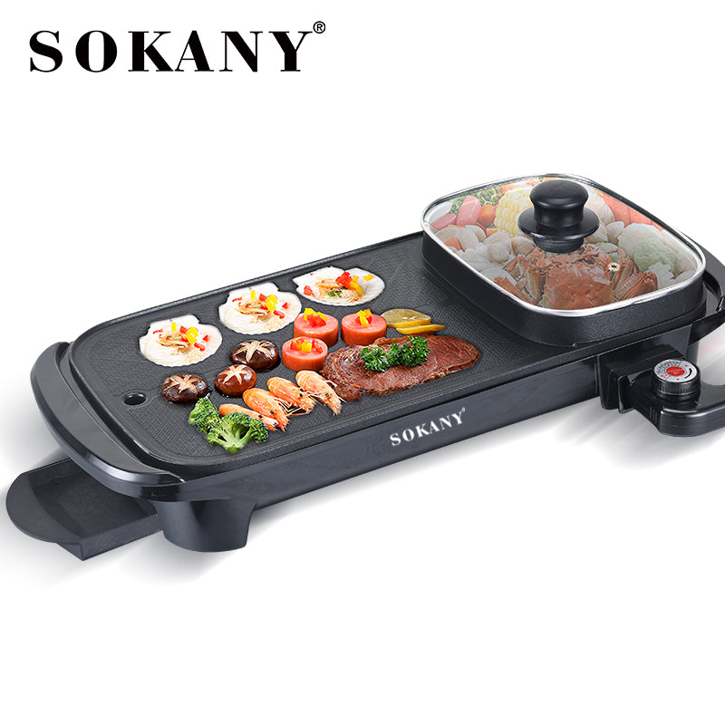 Sokany 2 In 1 Electric Grill and Barbecue
