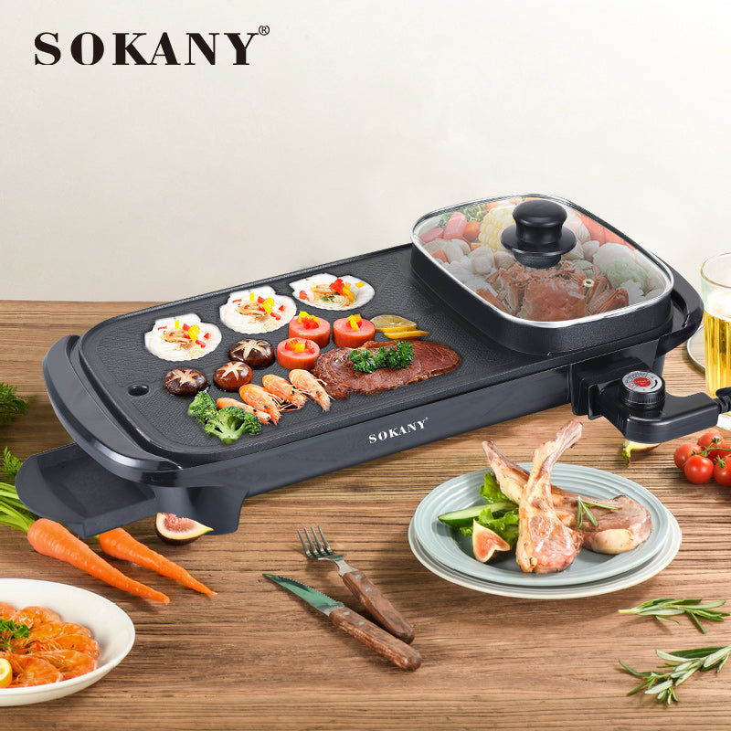 Sokany 2 In 1 Electric Grill and Barbecue