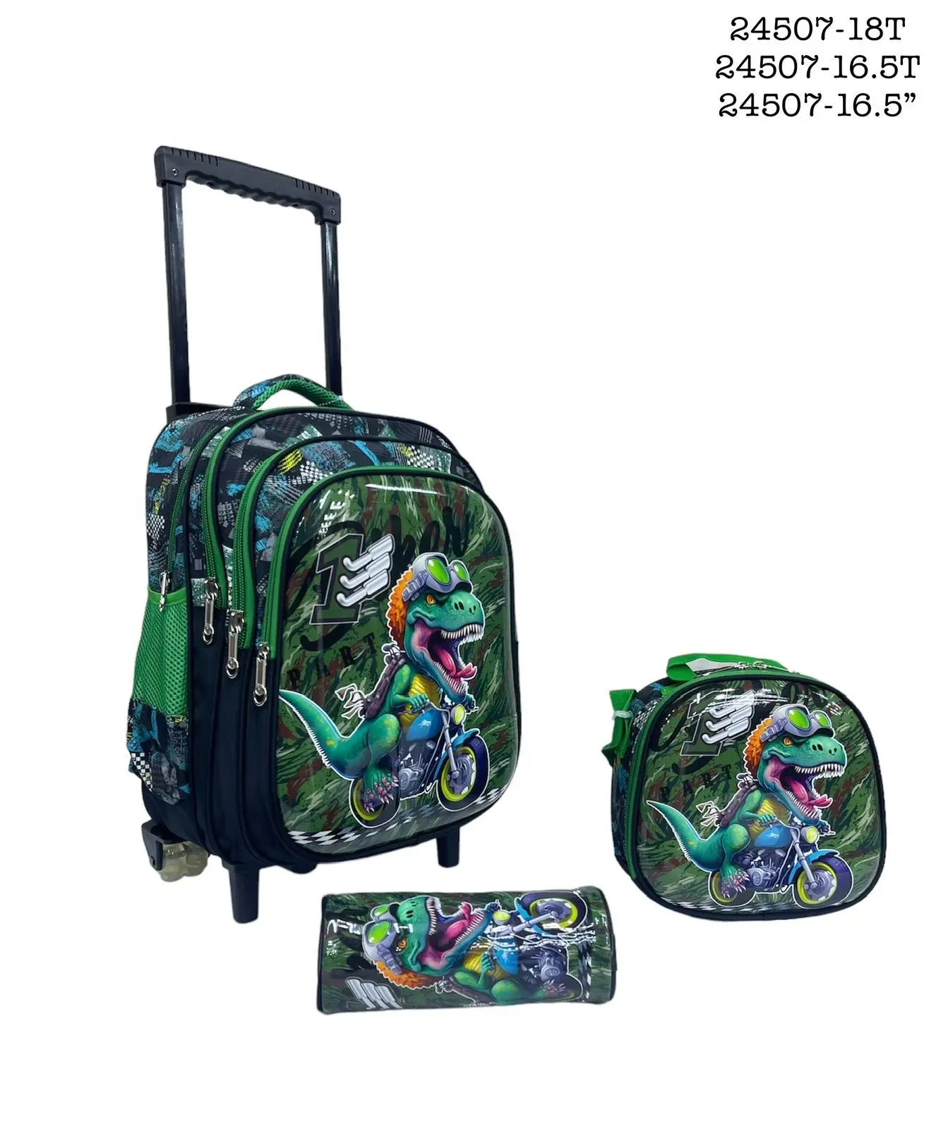 T-Rex Biker 3-Piece Trolley Bag