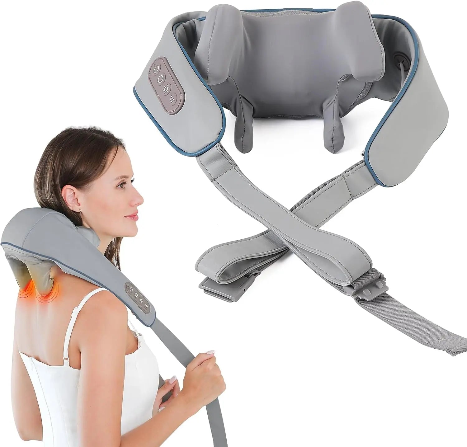 foreverLily Neck and Shoulder Massager, Shiatsu Neck and Shoulder Massager with Heat, Two Massage Modes, Deep Tissue 3D Kneading Neck Back Massager for Neck...