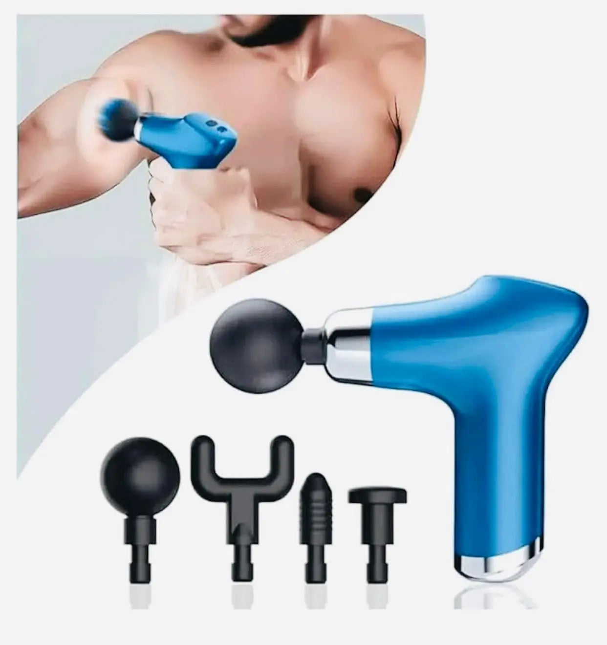 Compact Power Massager,Cordless & Rechargable,CY-001,4 Interchangable Heads,3000rpm Motor,3 Speed Levels,Light Weight,Deep Tissue Muscle Massage Gun...
