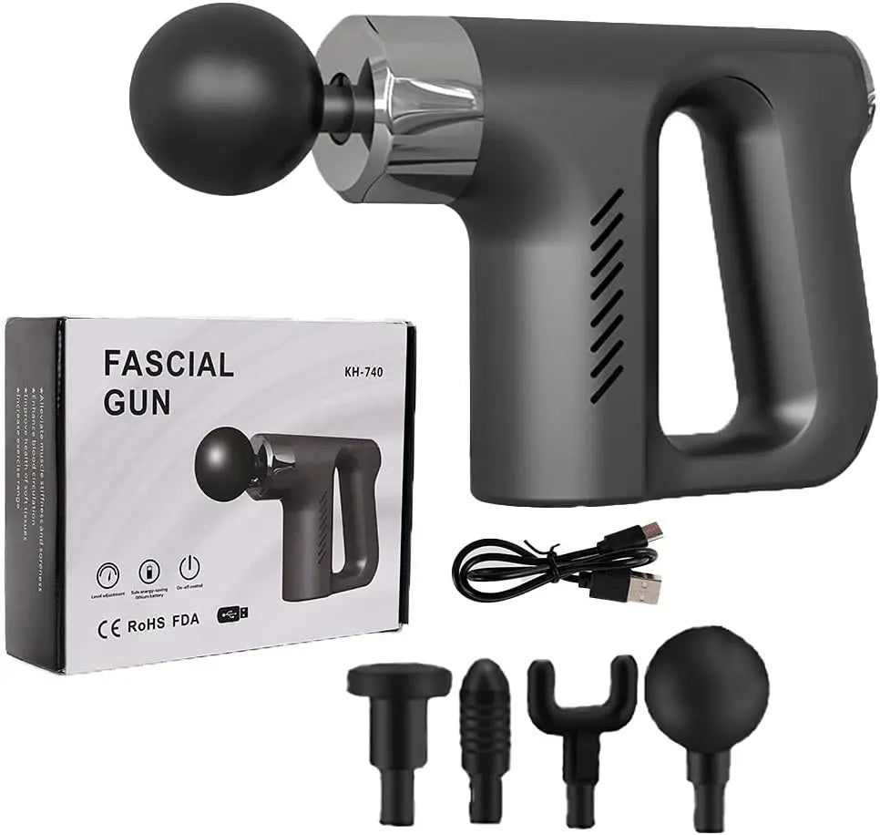 LOOX Massage Gun Fascial Gun Muscle Massager Deep Tissue Percussion Massager Body Relax Pain Relief Electric Therapy Gun for Fitness Relaxer
