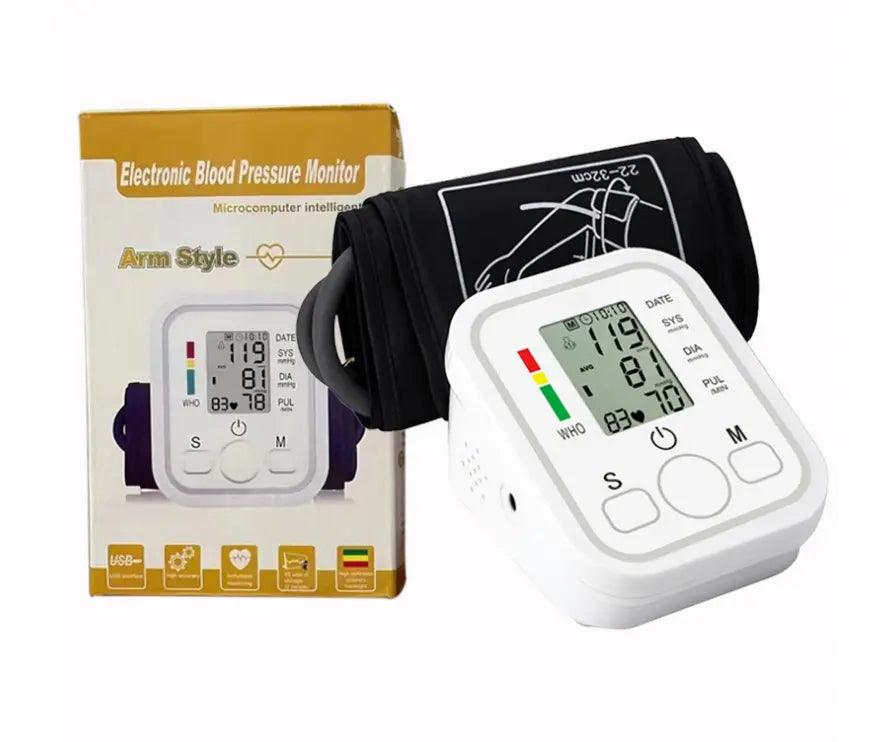 Customizable Rechargeable Digital Blood Pressure Monitor Smart Heart Rate Voice Function Upper Arm Model BP Monitor Plastic