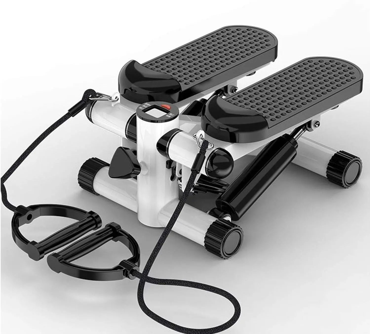 MYHEART Twist Stepper Machine with Resistance Bands, LCD Monitor, Tone Your Buttocks, Legs, Thighs, Waist, and More - Compact and Portable 2-in-1 Mini Stepper with Adjustable Resistance