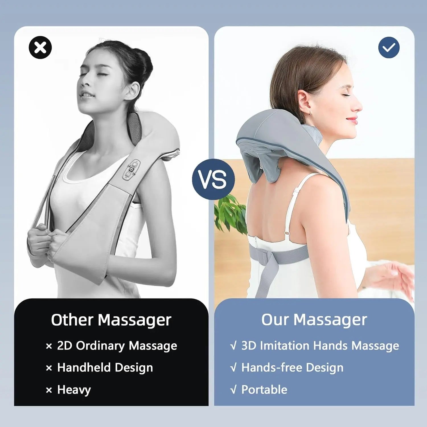 foreverLily Neck and Shoulder Massager, Shiatsu Neck and Shoulder Massager with Heat, Two Massage Modes, Deep Tissue 3D Kneading Neck Back Massager for Neck...
