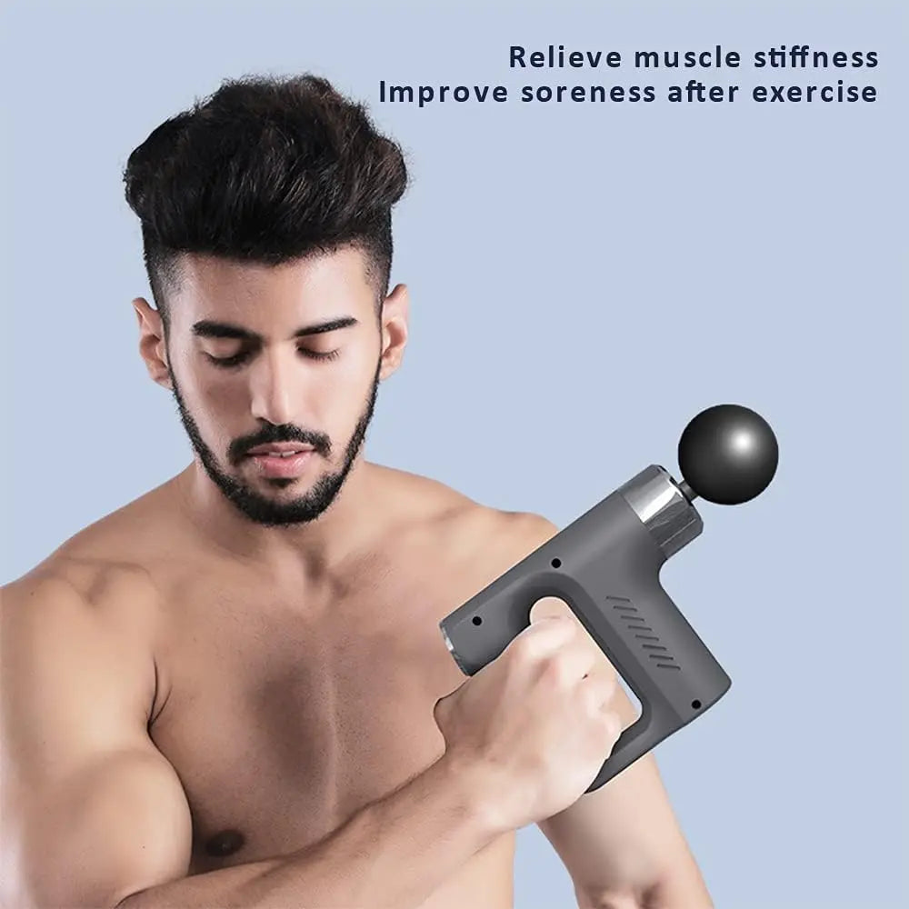 LOOX Massage Gun Fascial Gun Muscle Massager Deep Tissue Percussion Massager Body Relax Pain Relief Electric Therapy Gun for Fitness Relaxer
