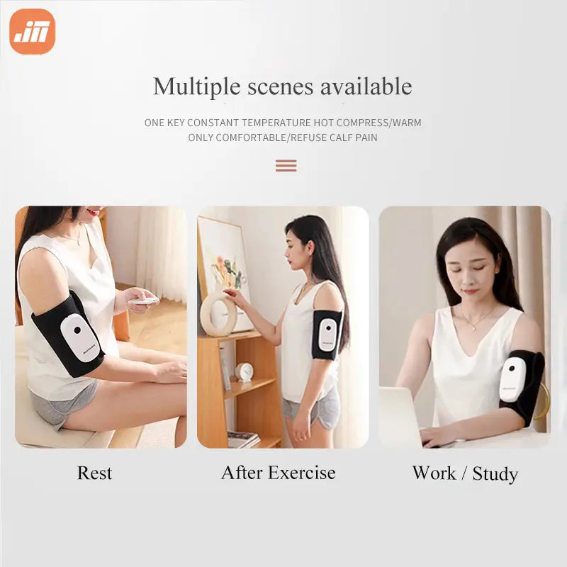 Wireless Air Compression Arm Calf Leg Massage Machine for Muscles Relaxation Rechargeable Air Compression Calf Arm Leg Massager